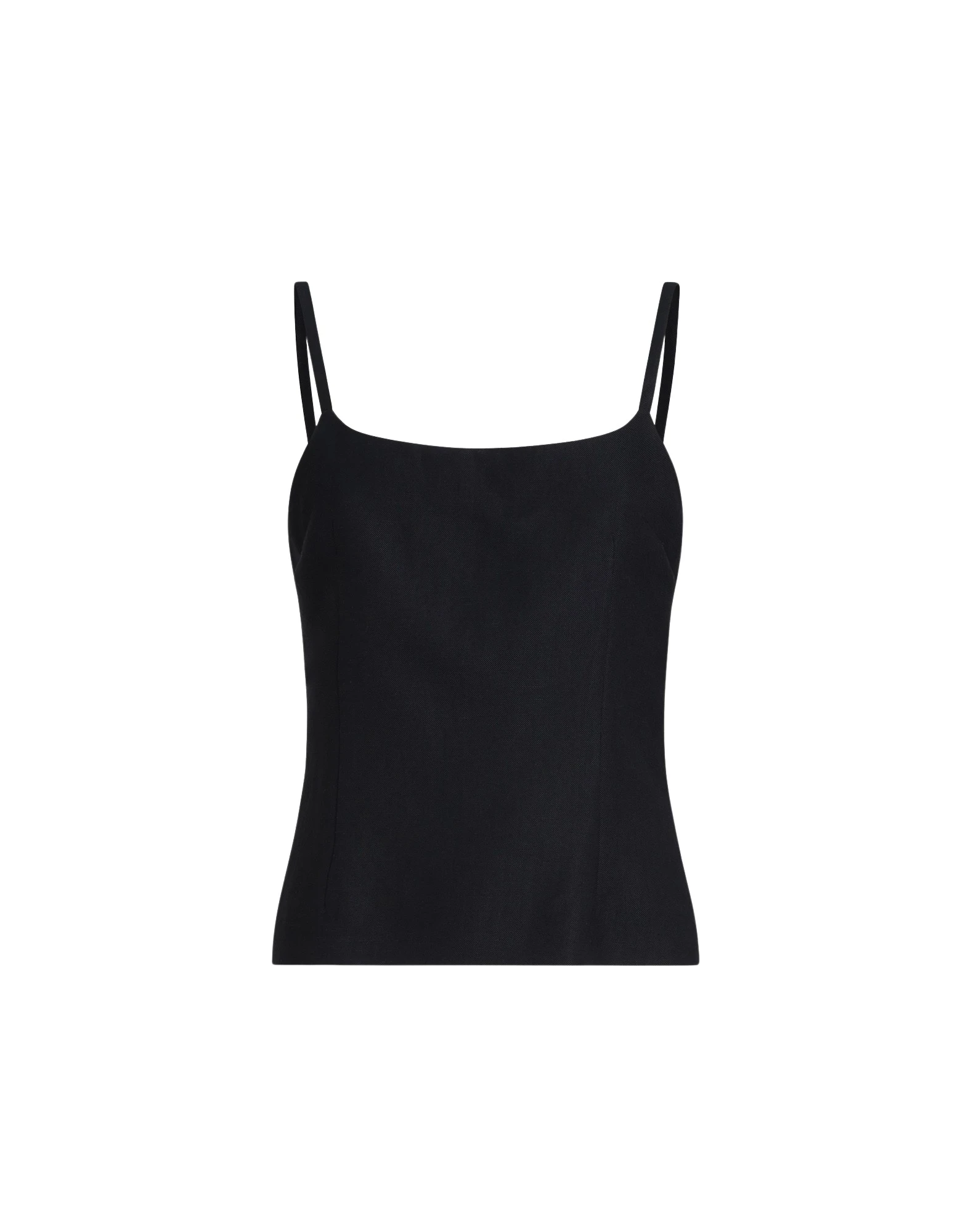 Brunello Cucinelli Fluid twill top with monili in Black