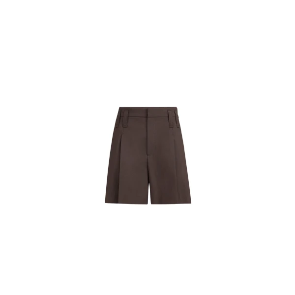Brunello Cucinelli Formal shorts with monili in Cocoa