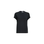 Brunello Cucinelli Jersey T-shirt with monili in Anthracite Top