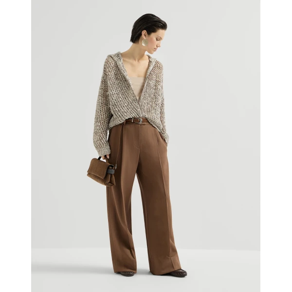 Brunello Cucinelli Jersey bandeau top in Sand, view 6