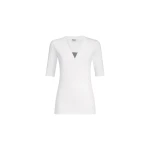 Brunello Cucinelli Jersey top with Precious Insert in White