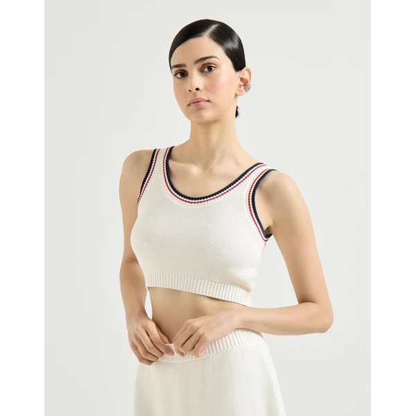 Brunello Cucinelli Knit crop top, view 2