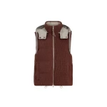 Brunello Cucinelli Knit down vest in Bordeaux