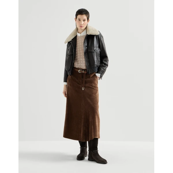 Brunello Cucinelli Knit with dazzling windowpane embroidery, view 6