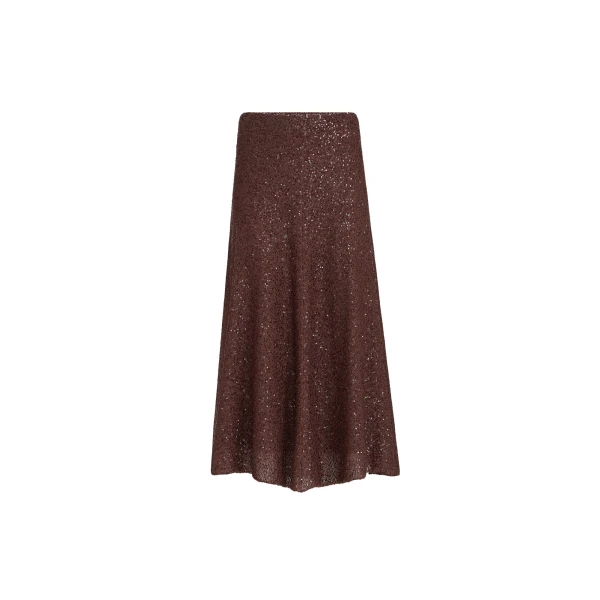 Brunello Cucinelli Knitted skirt in Bordeaux