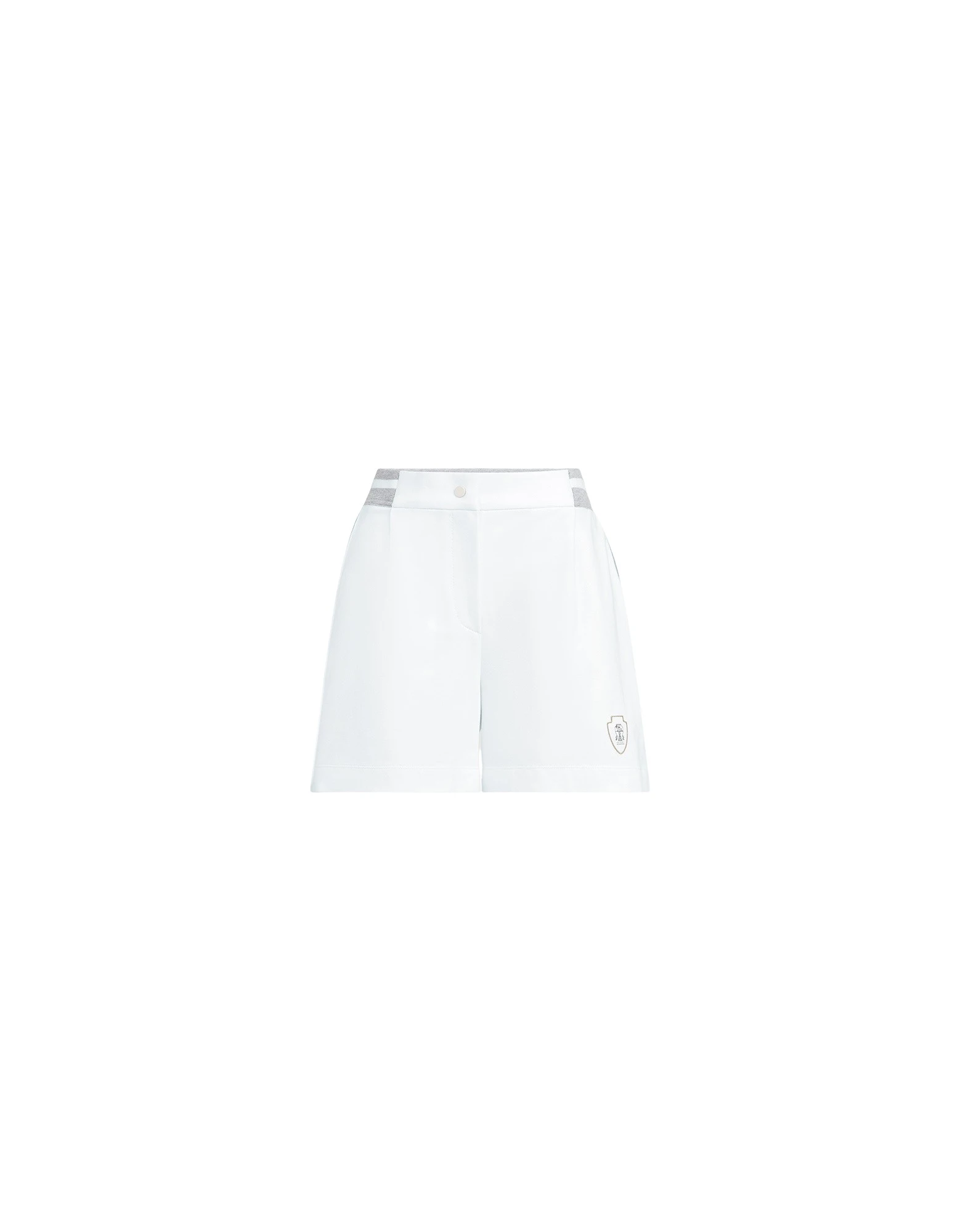 Lightweight French terry shorts in White