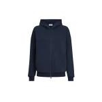 Brunello Cucinelli Lightweight French terry sweatshirt in Blue Jacket