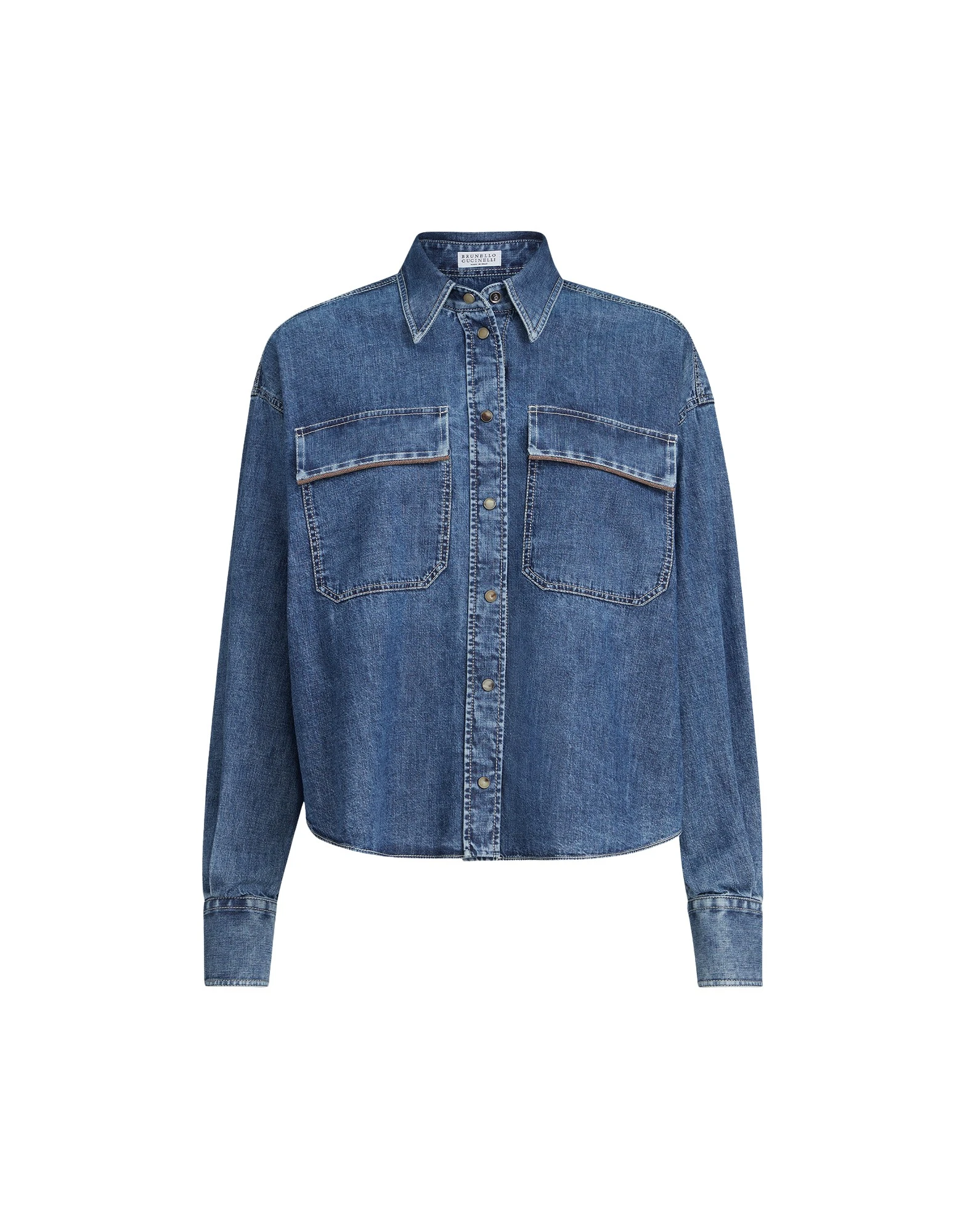Brunello-Cucinelli-Lightweight-denim-shirt-in-Denim27680_nobg Brunello Cucinelli Lightweight denim shirt in Denim