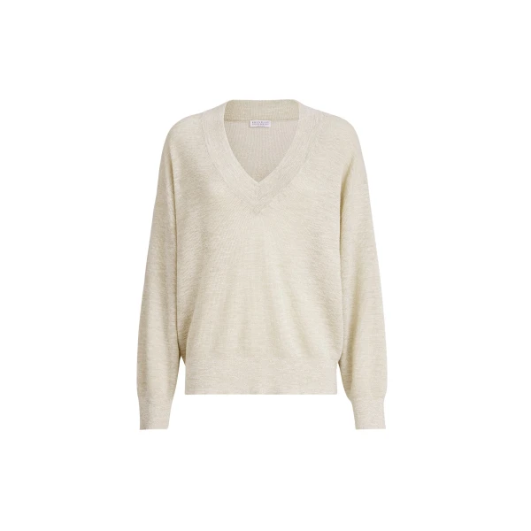 Brunello Cucinelli Linen sweater in Buff