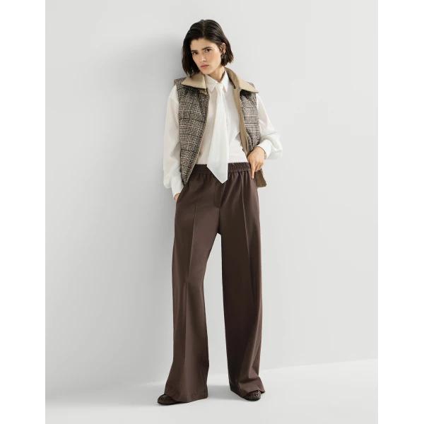 Brunello Cucinelli Loose Track trousers in Coffee, view 5