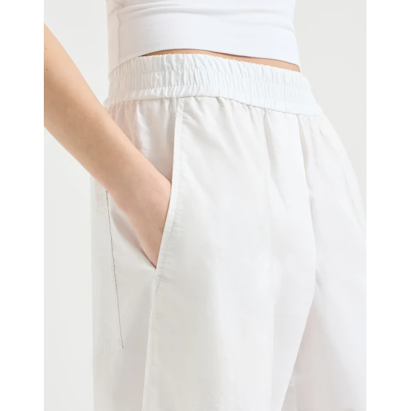 Brunello Cucinelli Loose Track trousers in White, view 4