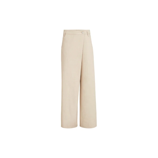 Brunello Cucinelli Loose Wrapped trousers in Sand
