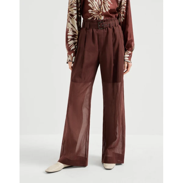Brunello Cucinelli Loose trousers in Bordeaux, view 2