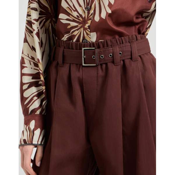 Brunello Cucinelli Loose trousers in Bordeaux, view 4