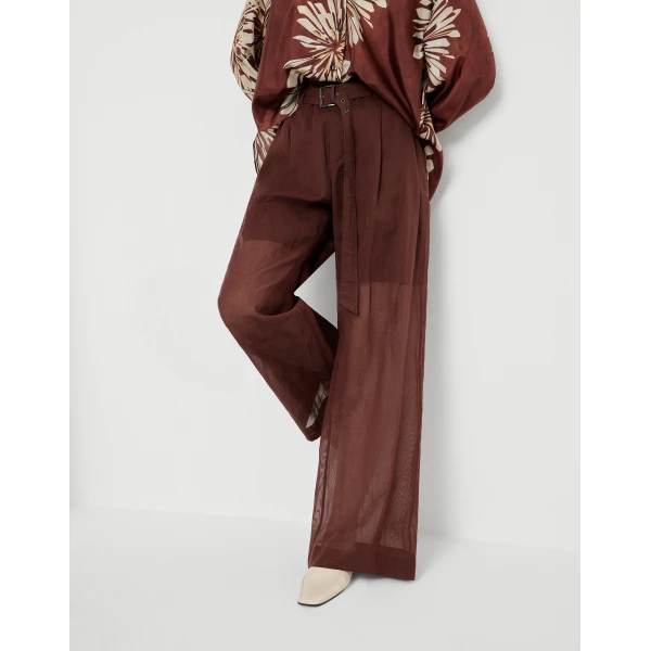 Brunello Cucinelli Loose trousers in Bordeaux, view 5