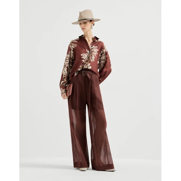 Brunello Cucinelli Loose trousers in Bordeaux, view 6
