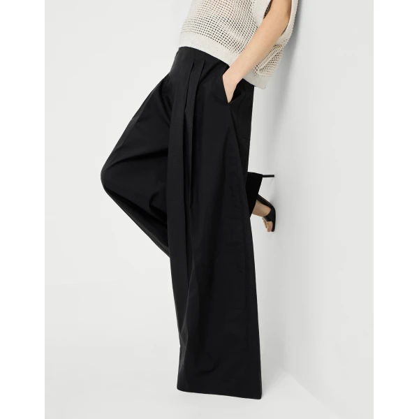 Brunello Cucinelli Maxi trousers in Black, view 5