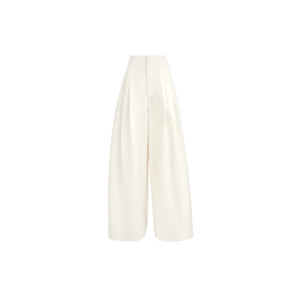 Brunello Cucinelli Maxi trousers in Butter