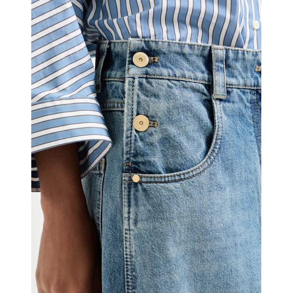 Brunello Cucinelli Maxi trousers in Denim, view 4