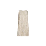 Brunello Cucinelli Mini dress with dazzling embroidery in Beige