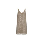 Brunello Cucinelli Mini dress with dazzling embroidery in Rope