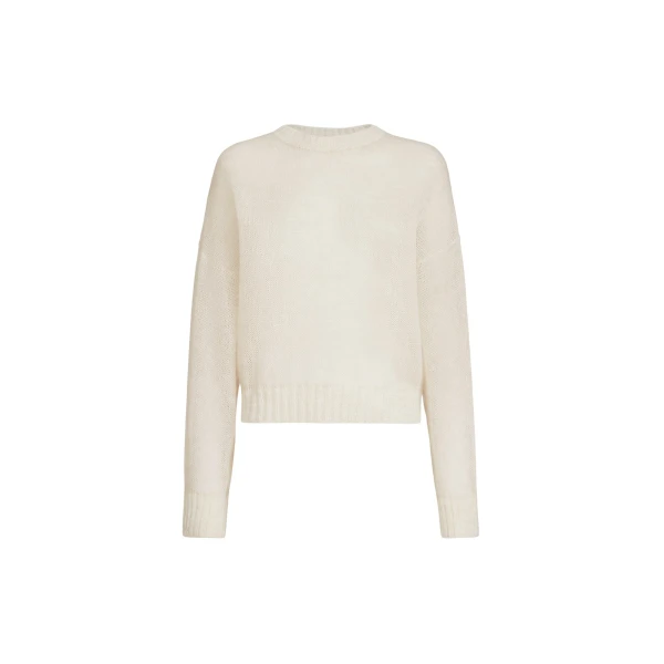 Brunello Cucinelli Mohair and wool sweater in Ivory