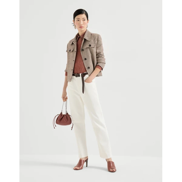 Brunello Cucinelli Mohair and wool sweater in Orange, view 6