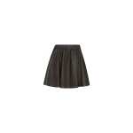 Brunello Cucinelli Nappa leather mini circle skirt in Coffee