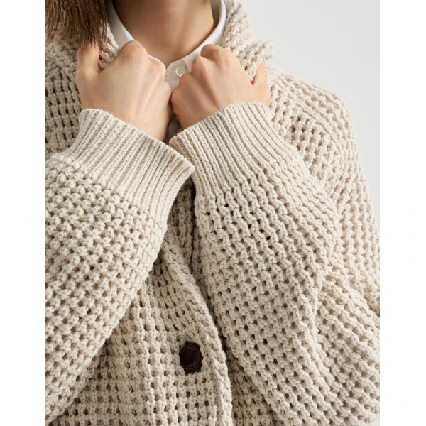 Brunello Cucinelli Net cardigan in Oat, view 4