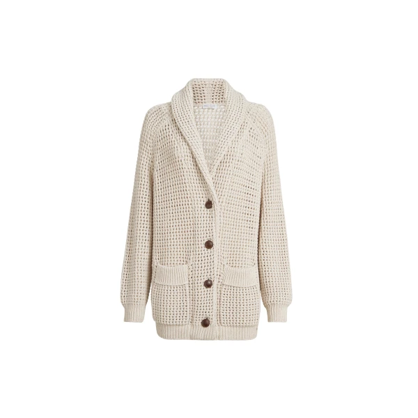 Brunello Cucinelli Net cardigan in Oat