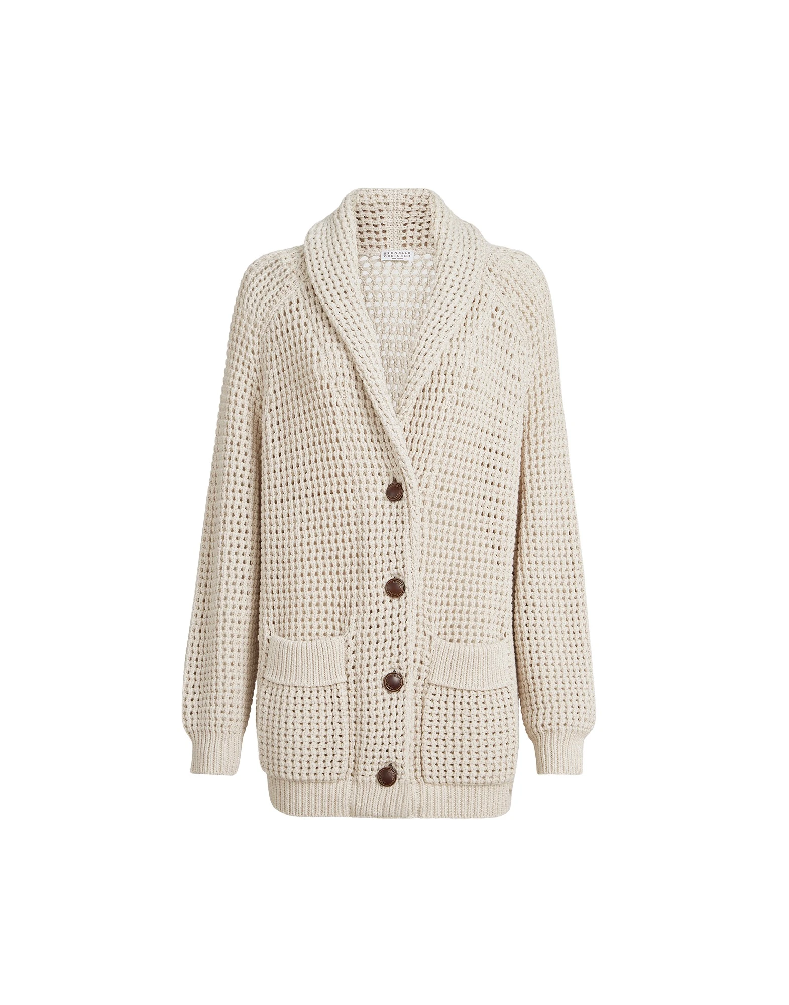 Brunello Cucinelli Net cardigan in Oat
