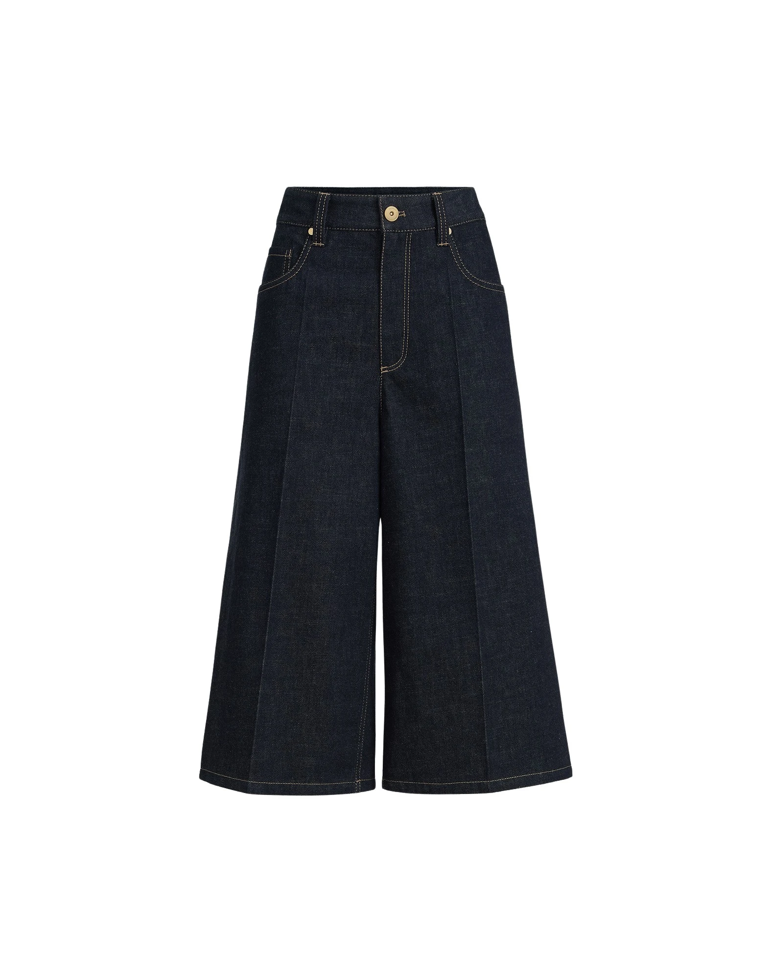 No-fade denim long Bermuda shorts in Denim