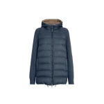 Brunello Cucinelli Nylon hooded down jacket in Blue
