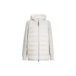 Brunello Cucinelli Nylon hooded down jacket in Light Grey