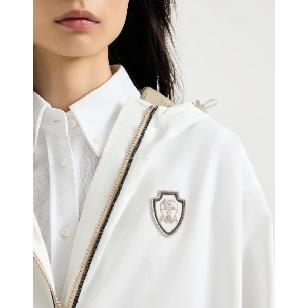 Brunello Cucinelli Nylon outerwear in White Jacket, view 4