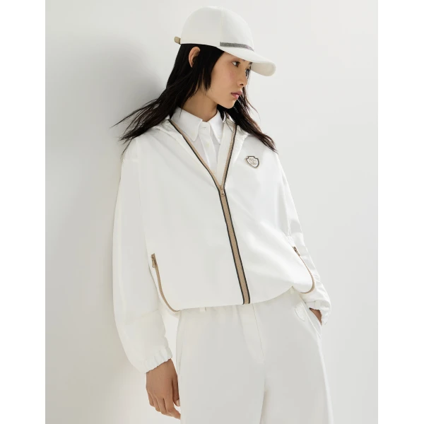 Brunello Cucinelli Nylon outerwear in White Jacket, view 5