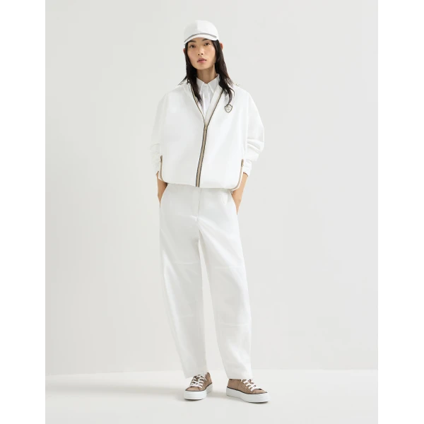 Brunello Cucinelli Nylon outerwear in White Jacket, view 6