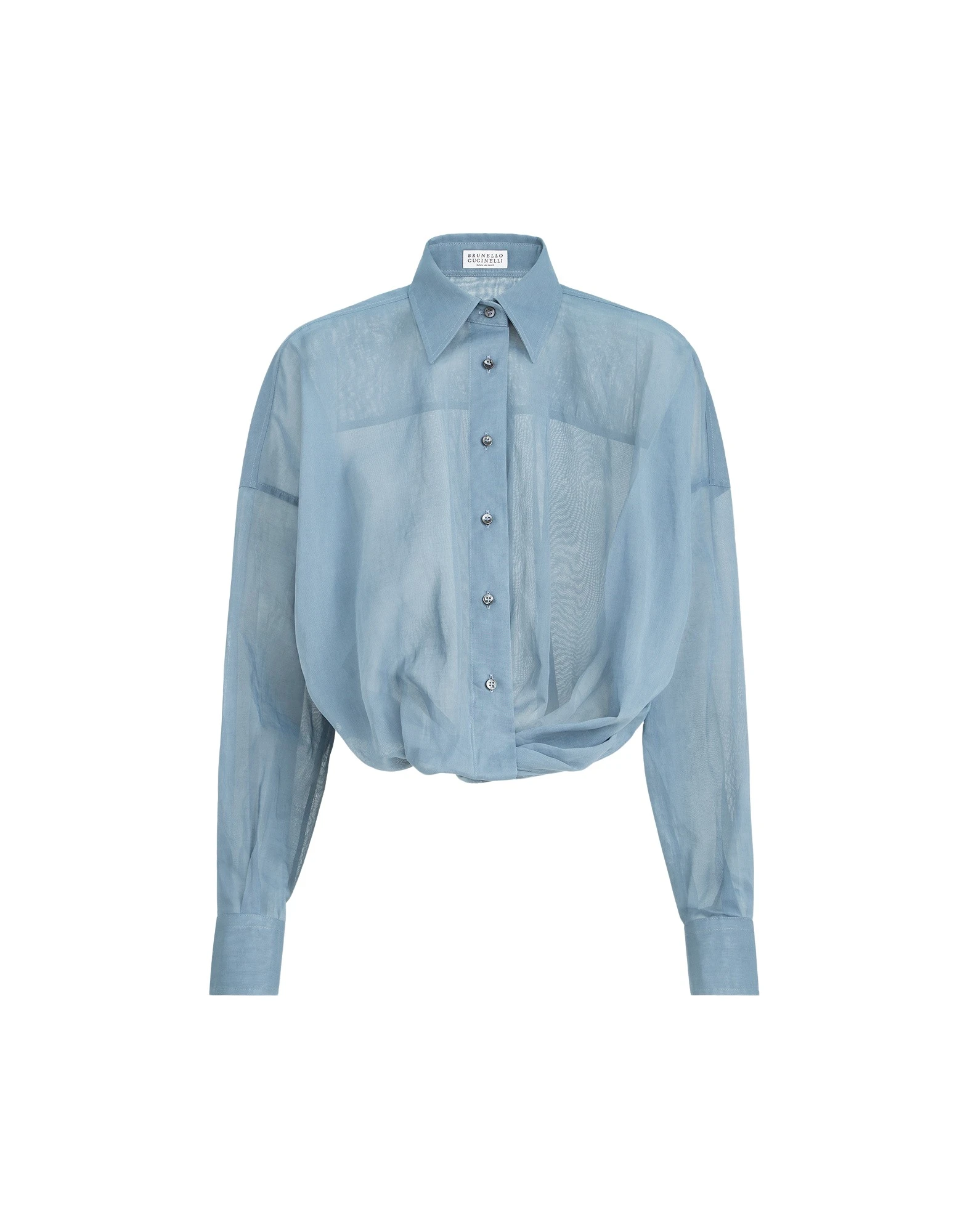 Brunello Cucinelli Organza shirt in Azure