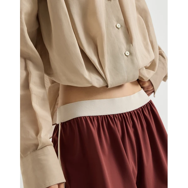 Brunello Cucinelli Organza shirt in Beige, view 4