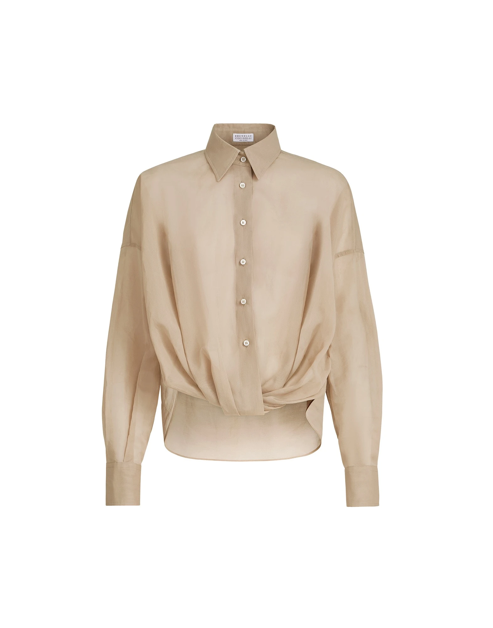 Brunello Cucinelli Organza shirt in Beige