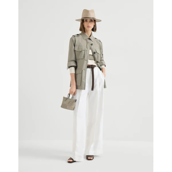 Brunello Cucinelli Outerwear with monili in Khaki Jacket, view 6