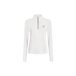 Brunello Cucinelli Pique Sweatshirt with logo in White Top