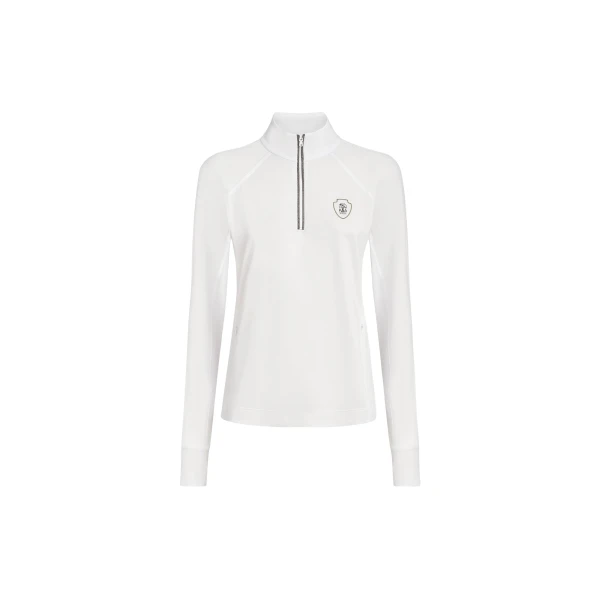 Brunello Cucinelli Pique Sweatshirt with logo in White Top