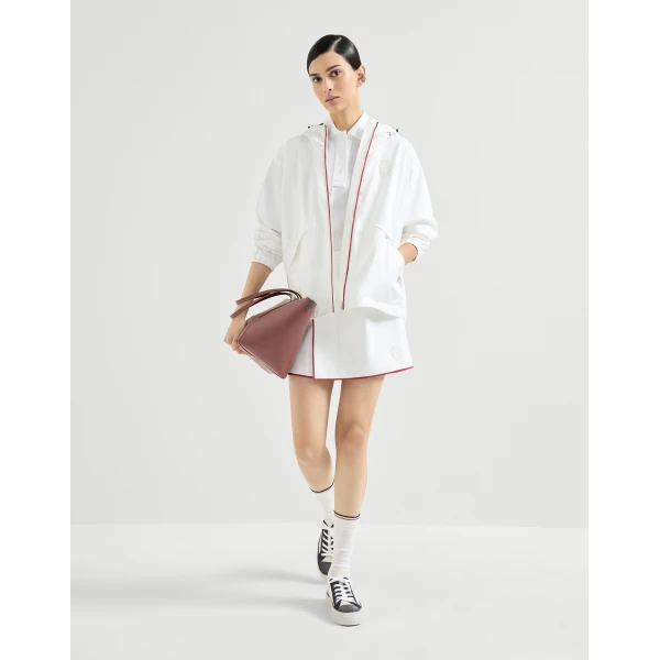 Brunello Cucinelli Piqué polo shirt in White, view 6