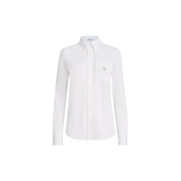 Brunello Cucinelli Piqué shirt in White