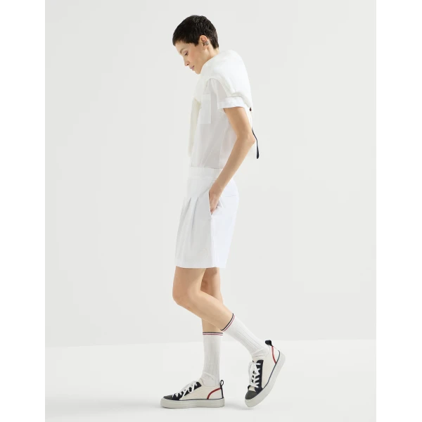 Brunello Cucinelli Piqué shorts in White, view 5