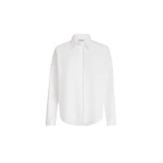 Brunello Cucinelli Poplin Shirt with Shiny Trim in White