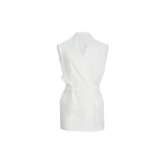 Brunello-Cucinelli-Poplin-belted-vest-in-White54482_nobg Brunello Cucinelli Poplin belted vest in White