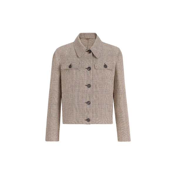 Brunello Cucinelli Prince of Wales blazer in Light Brown