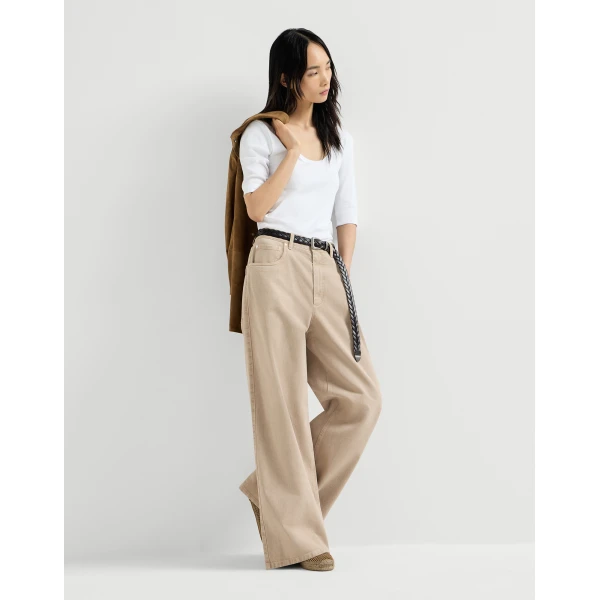 Brunello Cucinelli Relaxed trousers in Beige, view 5